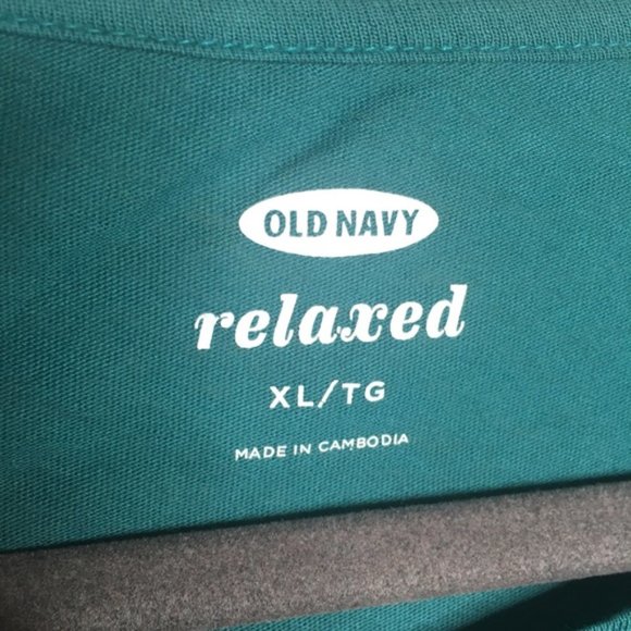 Old Navy Size XL Relaxed Fit Super Soft Deep Teal Long Sleeve Scoop Neck T-shirt - Picture 3 of 6